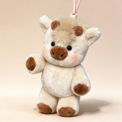Moo Moo Highland Cow Keychain