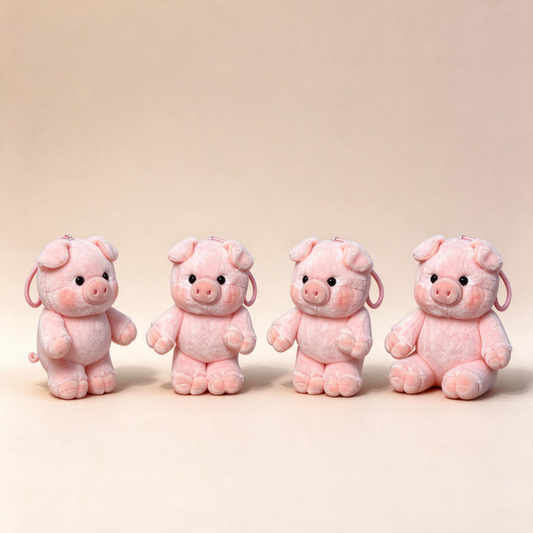 Oinkie Wiggles Pig Keychain